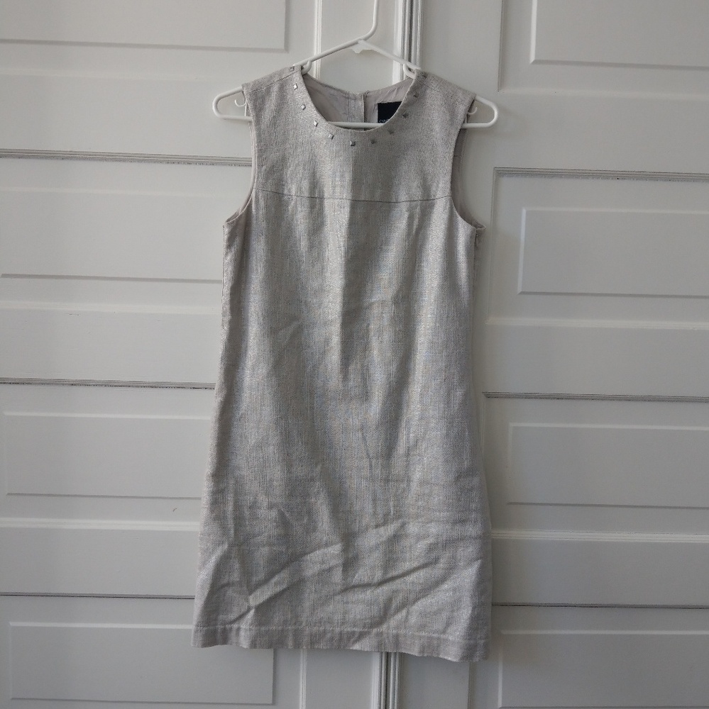 Linen cotton blend sheath dress size 2